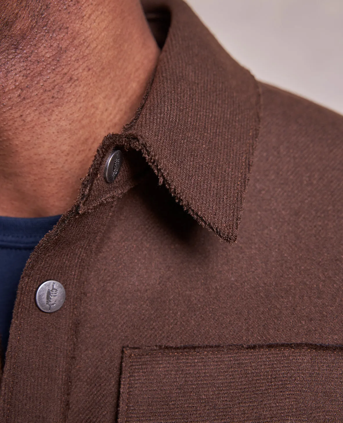 The Kiefer - Wool x Nylon Shirt Jacket - Mocha