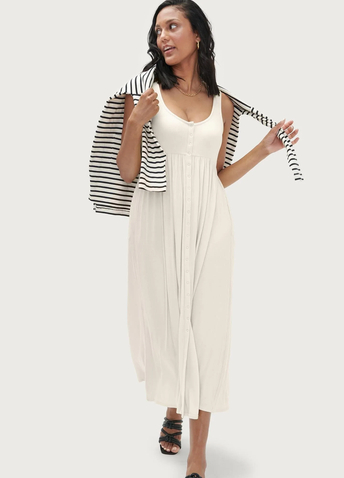 The Softest Rib Nursing Tank Dress