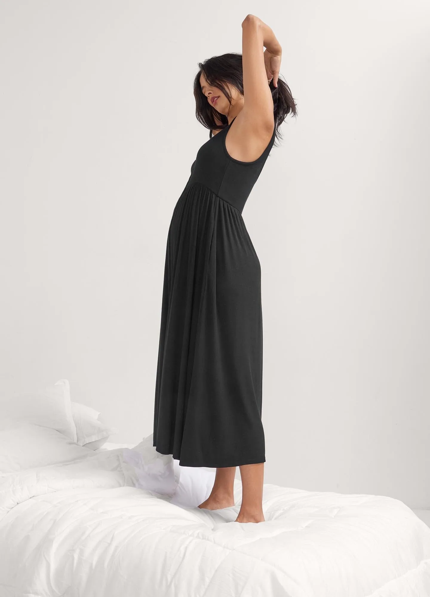 The Softest Rib Nursing Tank Dress