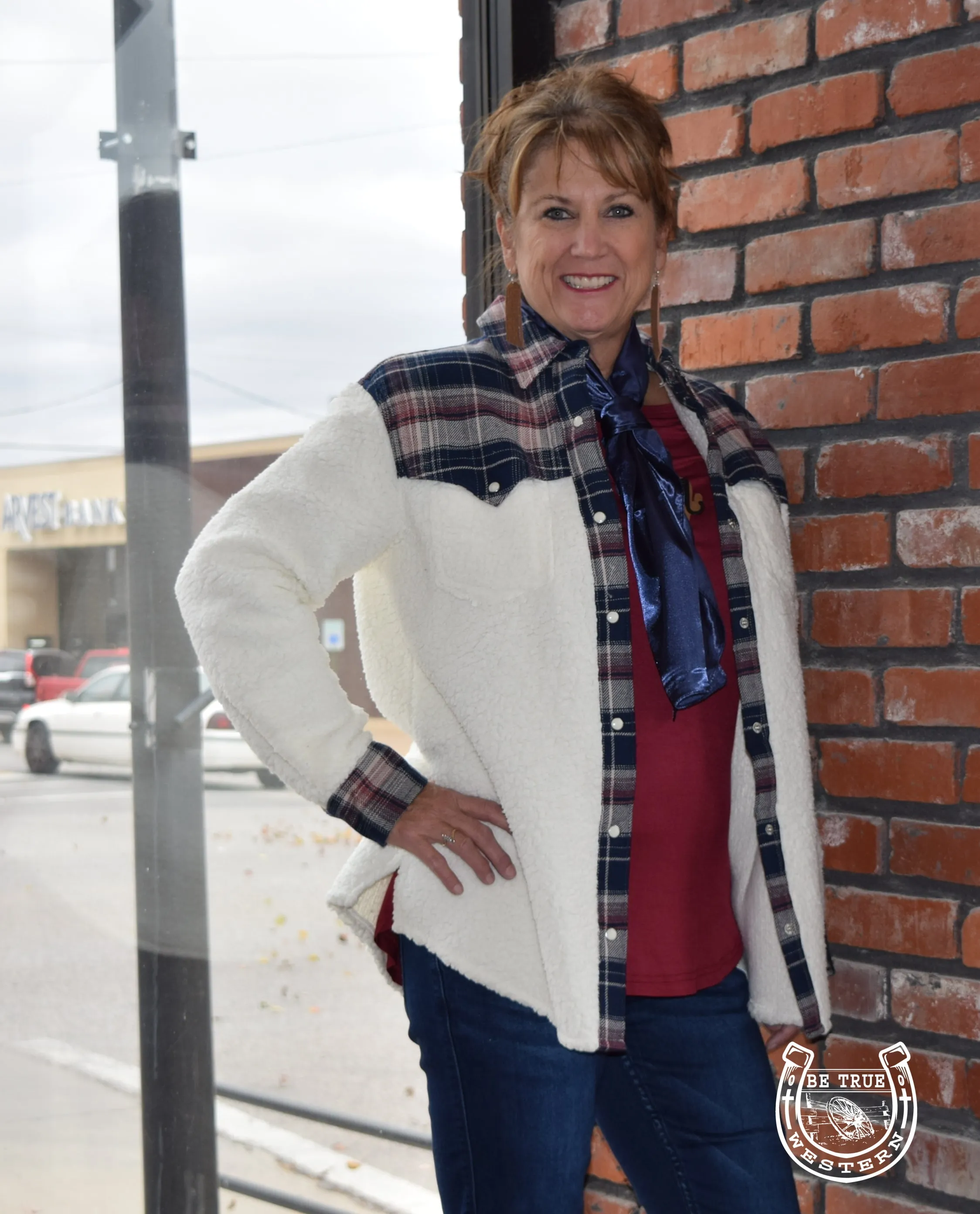 The Wrangler Retro Sweetheart Western Sherpa Shirt Jacket