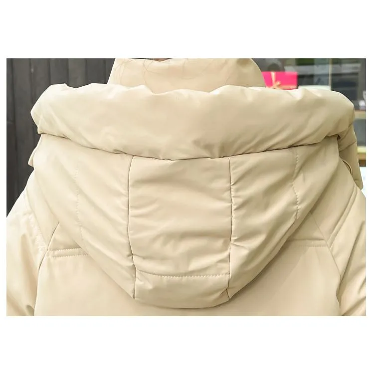 Thickened Puffa Knee-Length Parka