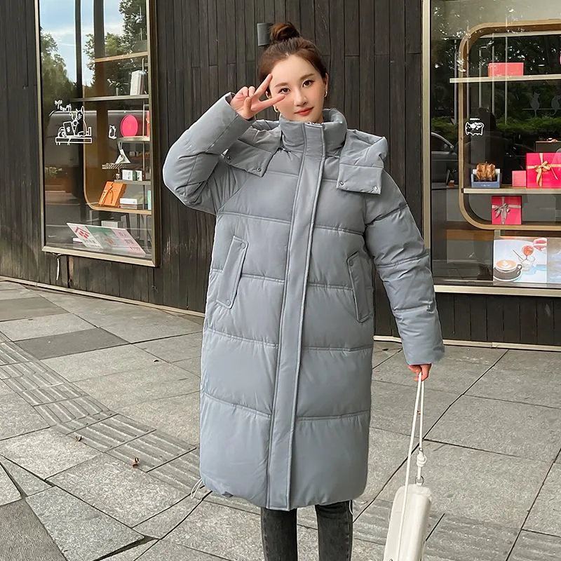 Thickened Puffa Knee-Length Parka