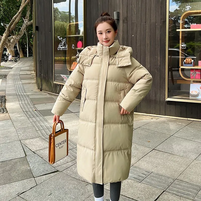 Thickened Puffa Knee-Length Parka