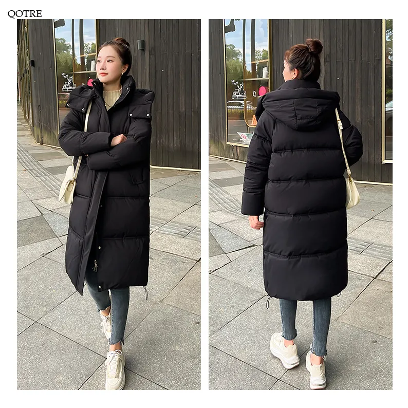 Thickened Puffa Knee-Length Parka