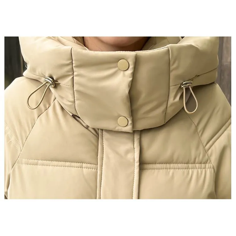 Thickened Puffa Knee-Length Parka