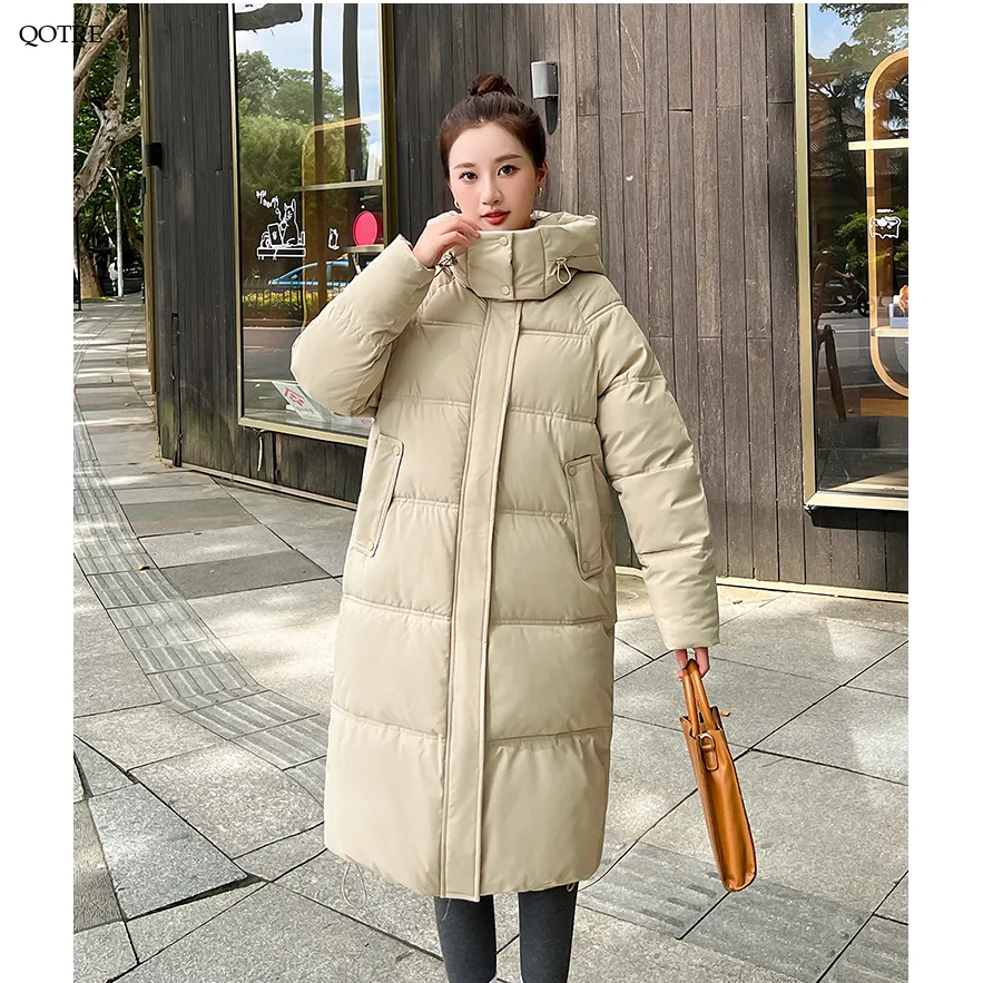 Thickened Puffa Knee-Length Parka