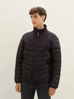 Tom Tailor Hybrid Quilted Black Jacket