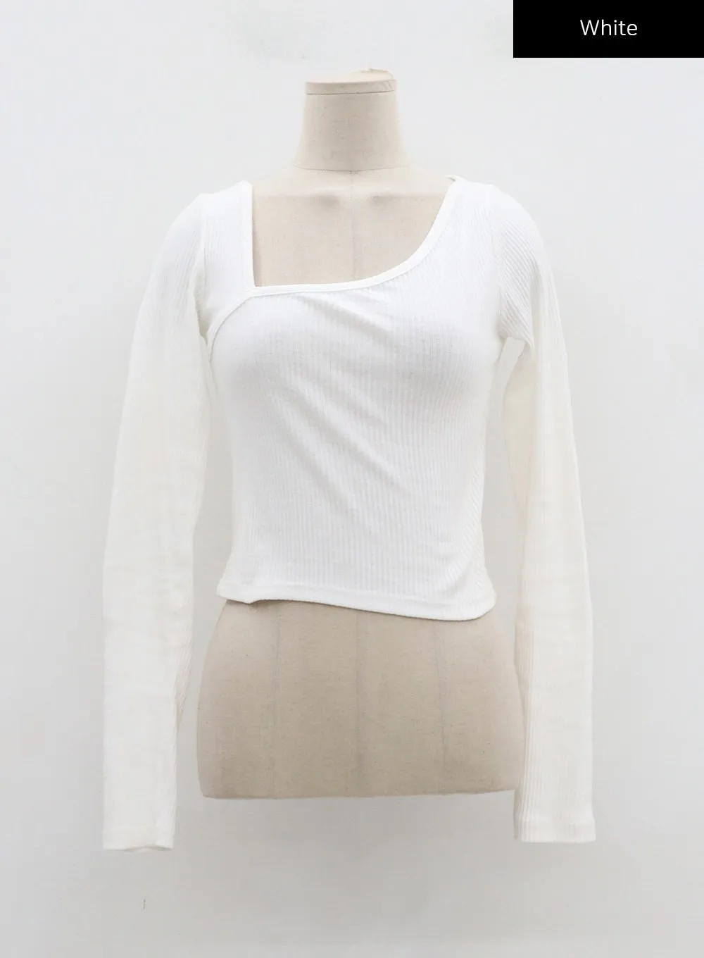 Unbalanced V-Neck Cropped Top CD07