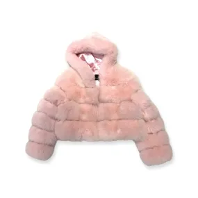 Volare Pink Full Fox Fur Coat