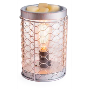 Wax Warmer - Vintage Bulb Chicken Wire Illumination