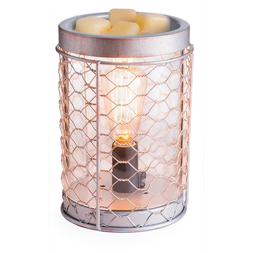 Wax Warmer - Vintage Bulb Chicken Wire Illumination