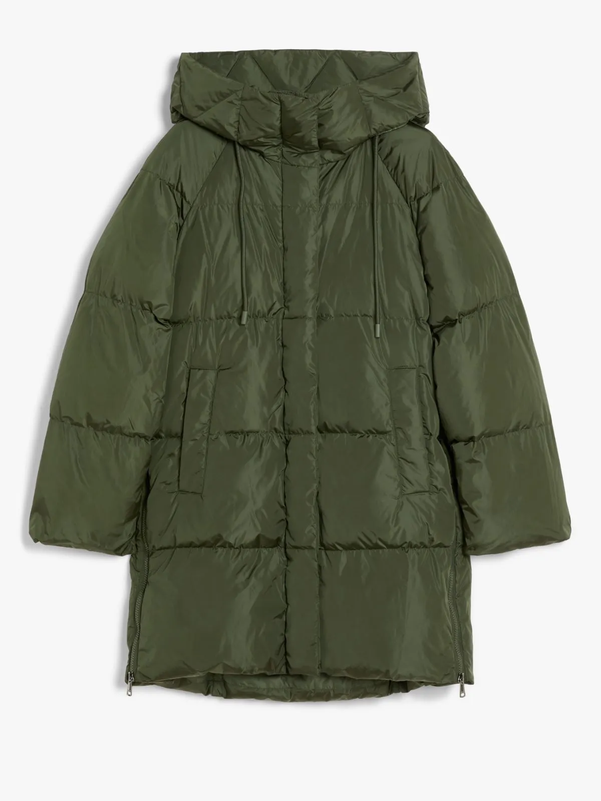 WEEKEND MAX MARA WATER-REPELLANT TAFFETA PUFFER IN DARK GREEN