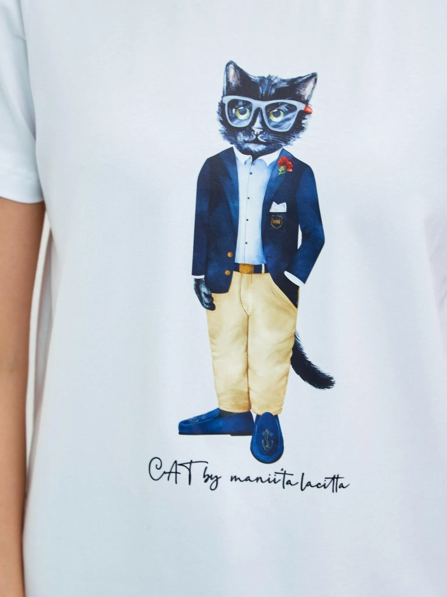 White Printed T-shirt REGATTA CAT