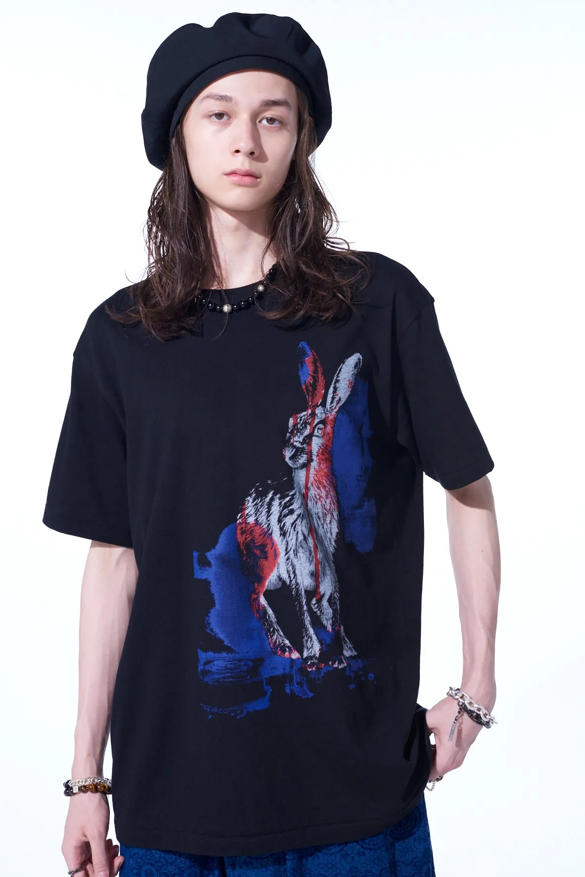 WILD RABBIT  ANIMAL GRAPHIC T-SHIRT