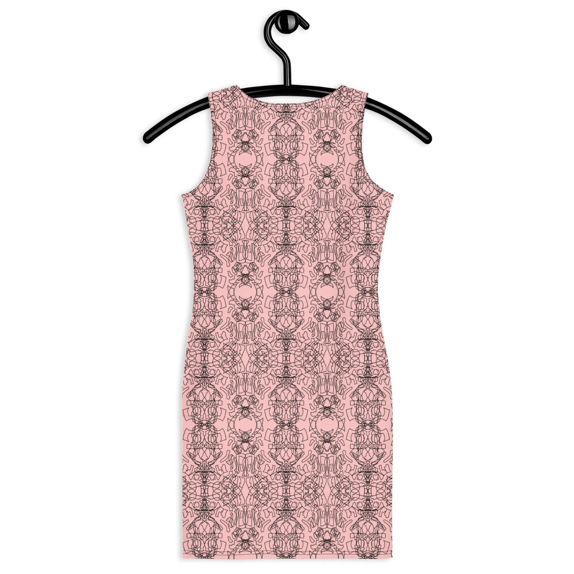 Women's Cute Pink Printed Tank Dress – Trendy Pink Sleeveless Printed Dress for Women | Apparelhue