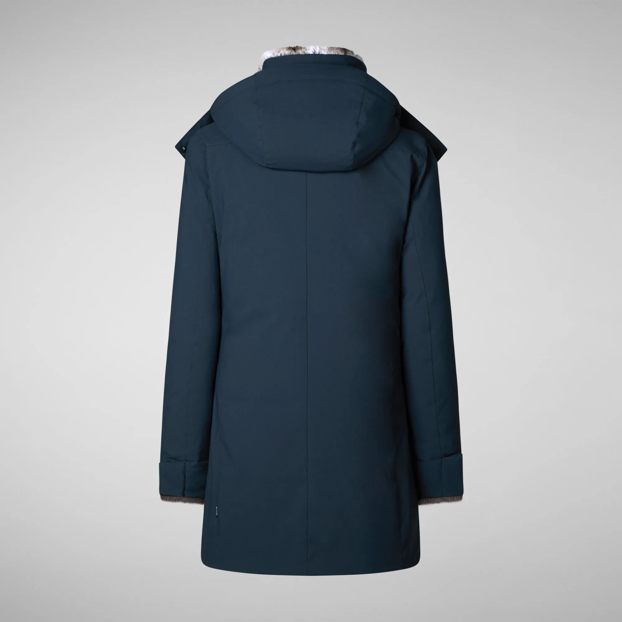 Women's hooded parka Samantah in blue black