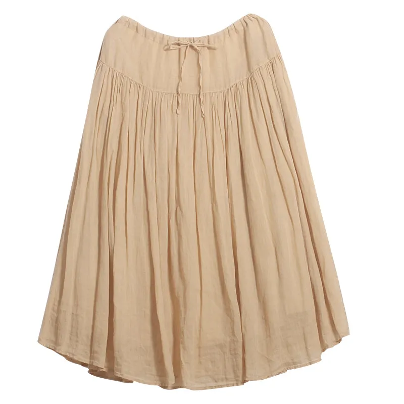 Women's Skirts Summer Linen Skirt  GU98404