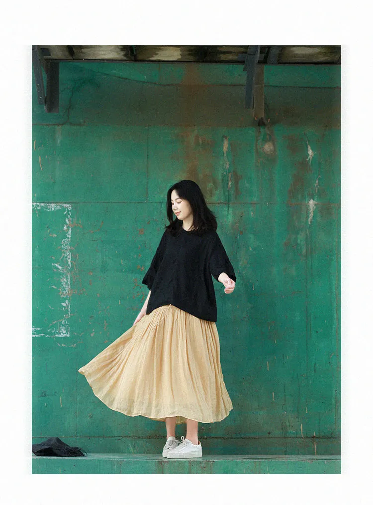 Women's Skirts Summer Linen Skirt  GU98404