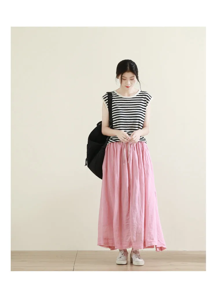 Women's Skirts Summer Linen Skirt  GU98408