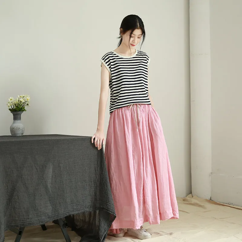 Women's Skirts Summer Linen Skirt  GU98408