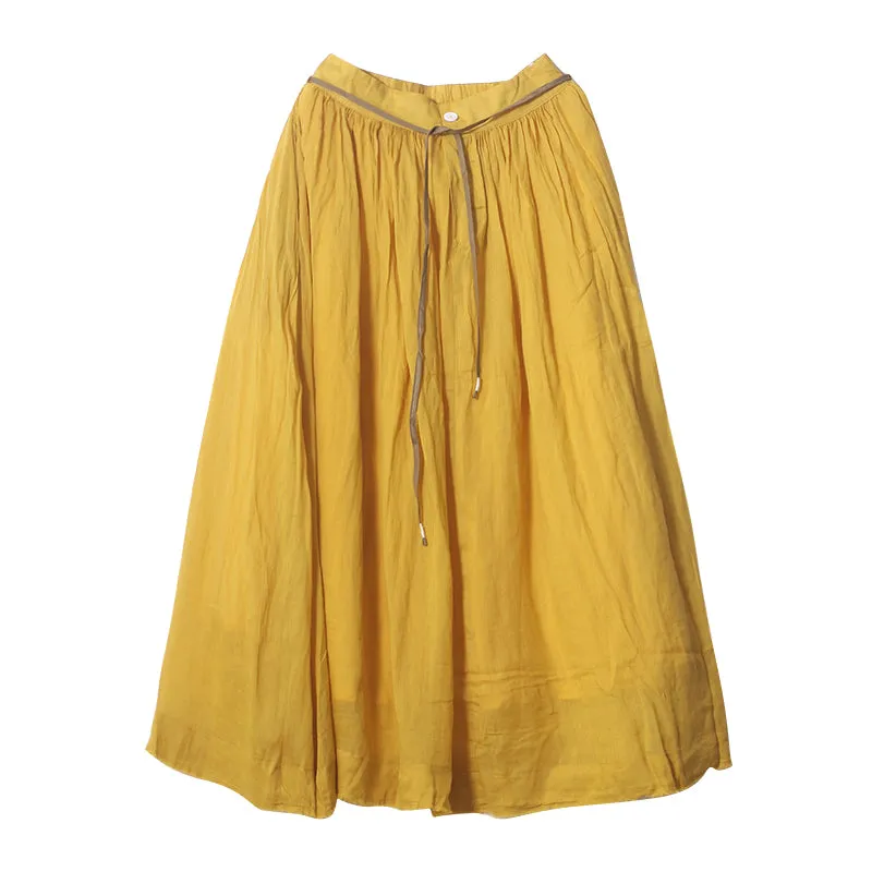 Women's Skirts Summer Linen Skirt  GU98408