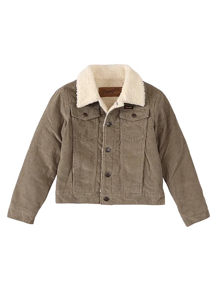 Wrangler Boy's Cowboy Cut Sherpa Lined Corduroy Jacket