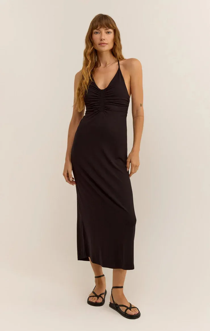 Z SUPPLY - SICILY MIDI DRESS BLACK