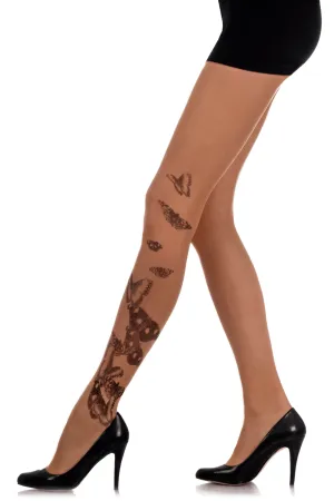 ZOHARA BUTTERFLIES Beige Tights